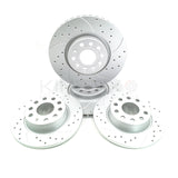 FOR VW CADDY 2.0 TDI 15-19 FRONT REAR DRILLED GROOVE BRAKE DISCS 312mm 272mm