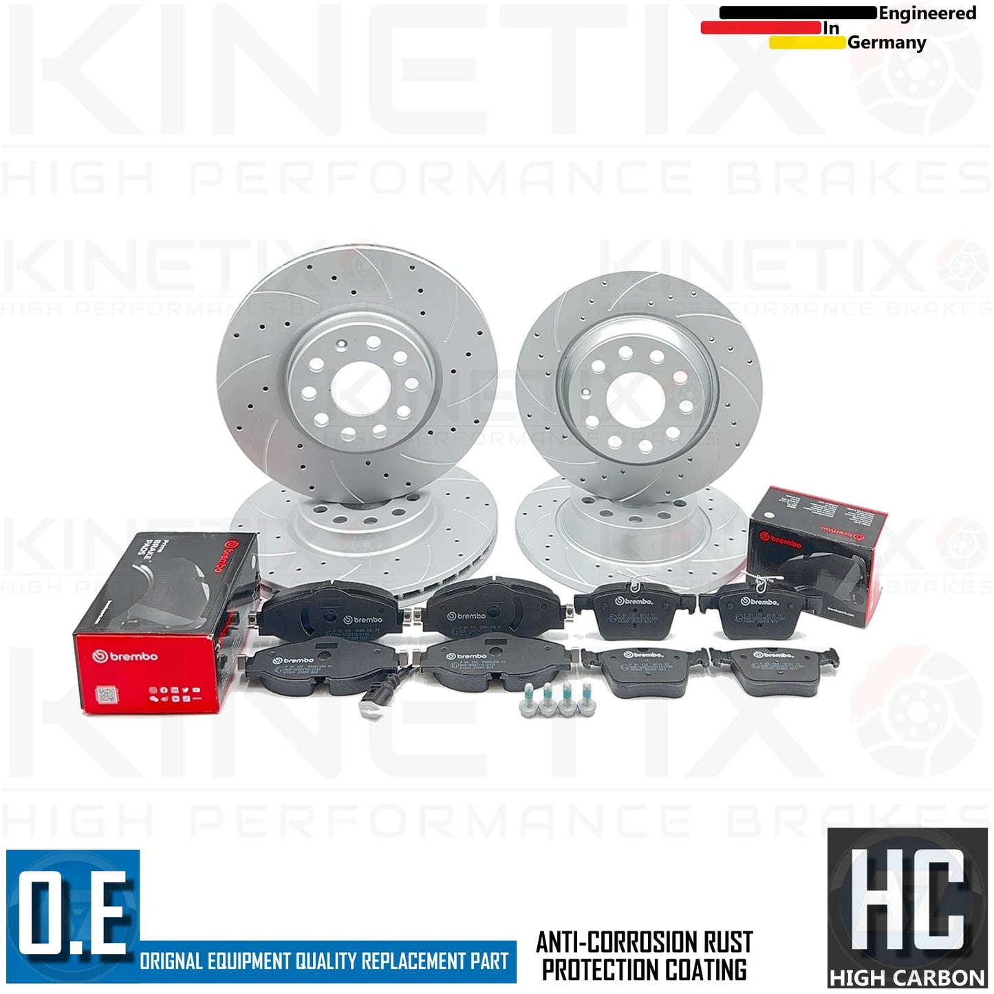 FOR VW TIGUAN 2.0 TDI TSI R LINE FRONT REAR BRAKE DISCS BREMBO PADS 312mm 300mm