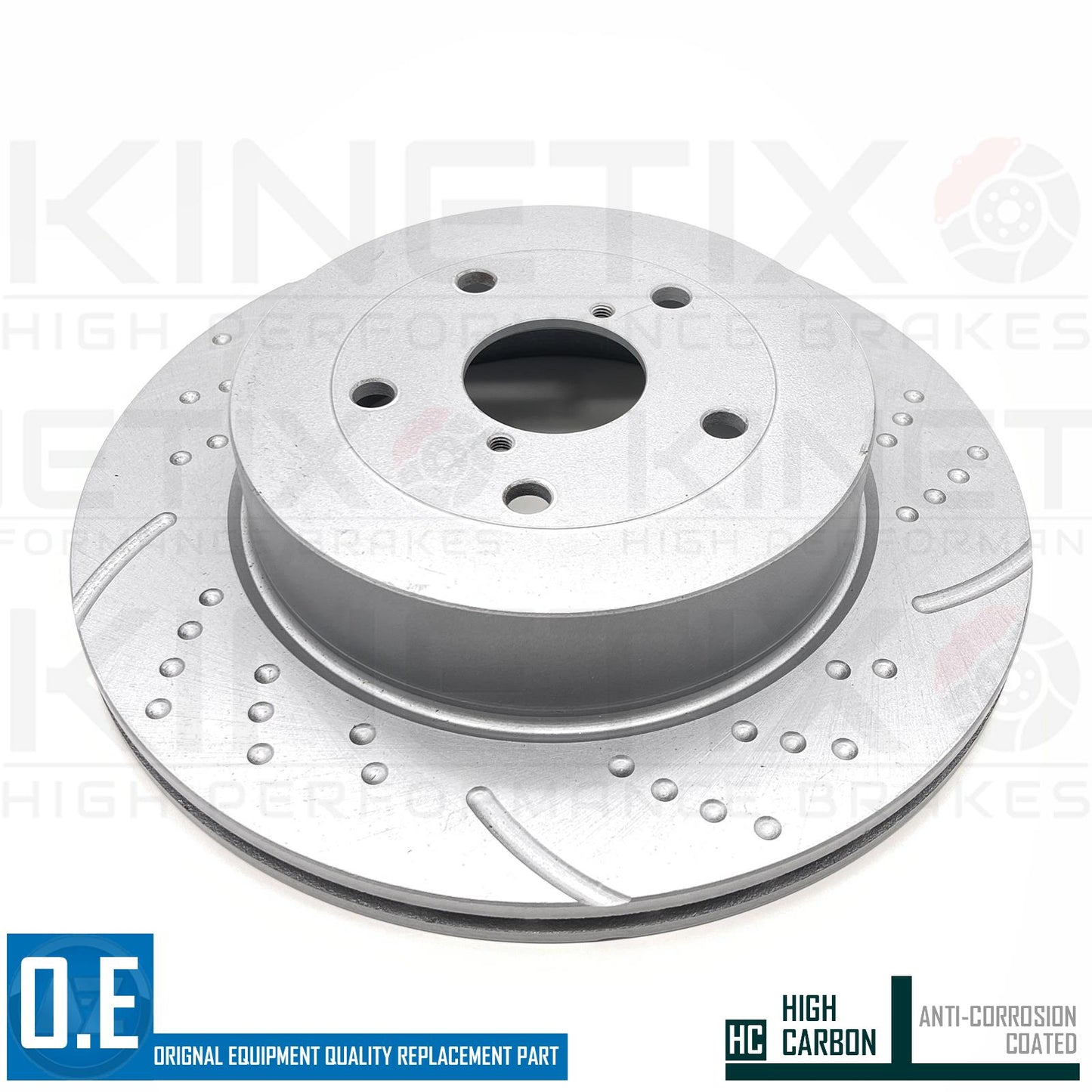 FOR SUBARU IMPREZA 2.5 STi 10-13 CS400 DIMPLED GROOVED REAR BRAKE DISCS 316mm