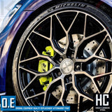 FOR VW GOLF GTI MK7 2013- 2020 CROSS DRILLED FRONT BRAKE DISCS TEXTAR PADS 340mm