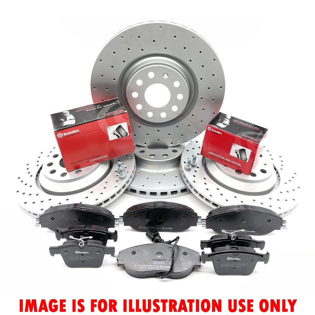 FOR KODIAQ TIGUAN DRILLED FRONT REAR BRAKE DISCS BREMBO PADS 340mm 300mm