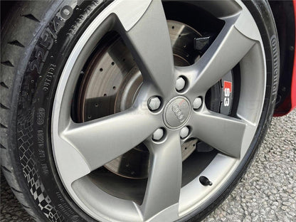 FOR VW GOLF R MK6 DRILLED FRONT BRAKE DISCS PERFORMANCE CERAMIC PADS 345mm