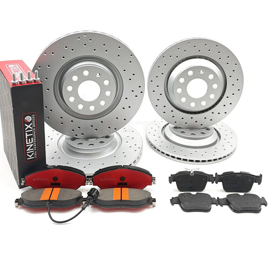 FOR CUPRA ATECA FORMENTOR CROSS DRILLED FRONT REAR BRAKE DISCS PADS 340mm 310mm