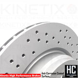 FOR BMW 330i 330d 335i 335d E90 E91 E92 E93 DRILLED REAR BRAKE DISCS DELPHI PADS