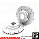 348mm FRONT DRILLED DISCS BREMBO PADS SENSOR FOR BMW 330i 330d E90 E91 E92 E93