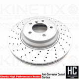 348mm FRONT DRILLED DISCS BREMBO PADS SENSOR FOR BMW 330i 330d E90 E91 E92 E93