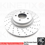 348mm FRONT DRILLED DISCS BREMBO PADS SENSOR FOR BMW 330i 330d E90 E91 E92 E93