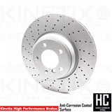 348mm FRONT DRILLED DISCS BREMBO PADS SENSOR FOR BMW 330i 330d E90 E91 E92 E93