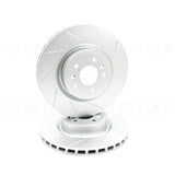 FOR MEGANE SPORT RS250 RS265 RS275 GROOVED FRONT BRAKE DISCS CERAMIC PADS 340mm
