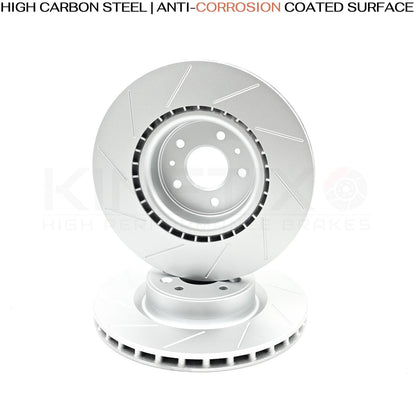 FOR RENAULT MEGANE RS SPORT RS250 FRONT CROSS GROOVED PERFORMANCE BRAKE DISCS