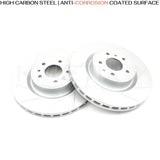 FOR RENAULT MEGANE MK3 SPORT RS250 FRONT GROOVED BRAKE DISCS BREMBO PADS 340mm