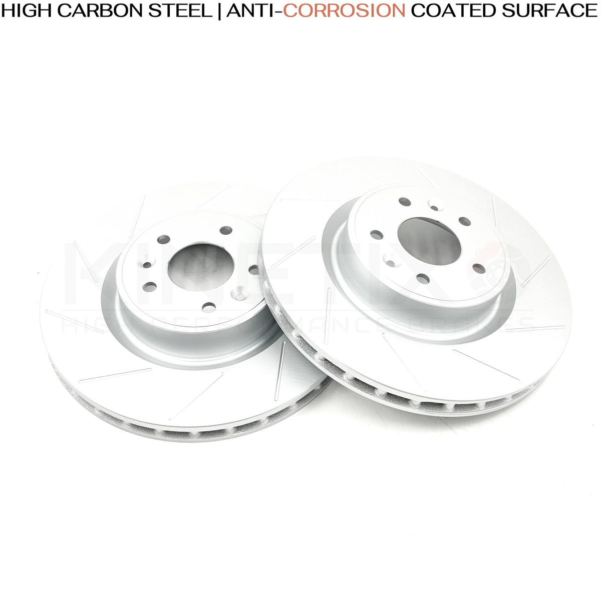 FOR RENAULT MEGANE RS SPORT RS250 FRONT CROSS GROOVED PERFORMANCE BRAKE DISCS