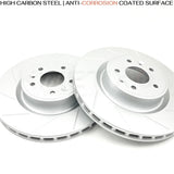 FOR MEGANE SPORT RS250 RS265 RS275 GROOVED FRONT BRAKE DISCS CERAMIC PADS 340mm