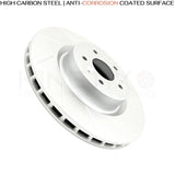 FOR MEGANE SPORT RS250 RS265 RS275 GROOVED FRONT BRAKE DISCS CERAMIC PADS 340mm