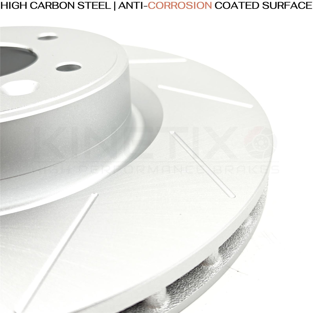 FOR RENAULT MEGANE RS SPORT RS250 FRONT CROSS GROOVED PERFORMANCE BRAKE DISCS