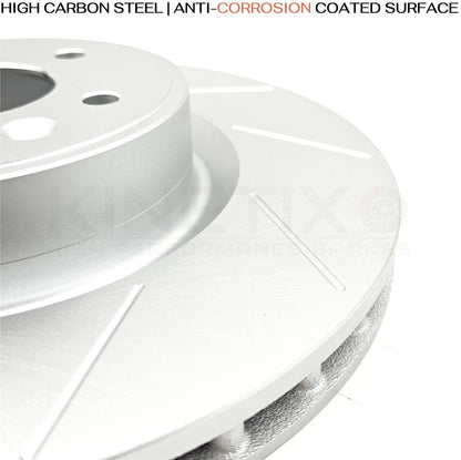 FOR RENAULT MEGANE RS SPORT RS250 FRONT CROSS GROOVED PERFORMANCE BRAKE DISCS