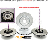 FOR RENAULT MEGANE SPORT RS265 FRONT REAR GROOVED BRAKE DISCS BREMBO PADS FR RR