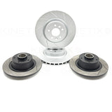 FOR RENAULT MEGANE SPORT RS275 FRONT REAR GROOVED BRAKE DISCS BREMBO PADS FR RR