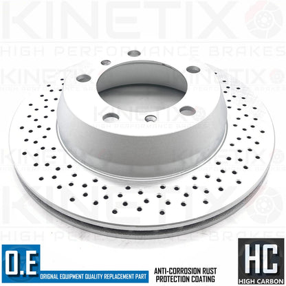 FOR PORSCHE 718 BOXSTER 2.5 S KINETIX DRILLED REAR BRAKE DISCS PAIR 299mm