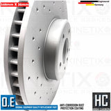 FOR BMW 530d M SPORT F10 FRONT DRILLED BRAKE DISCS MINTEX PADS SENSOR 348mm
