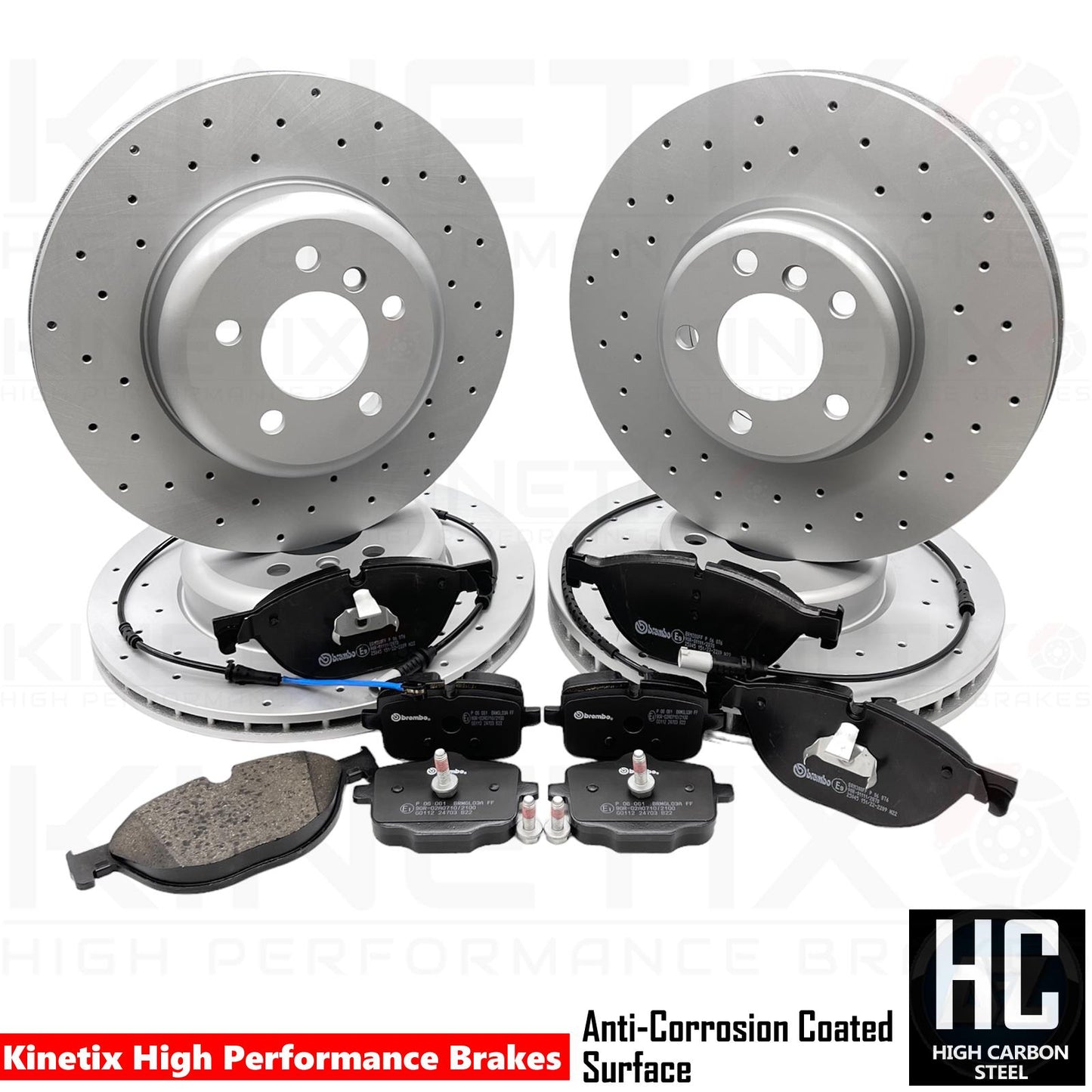 FOR BMW 530d 535d 535i 640d 640i 650i M SPORT FRONT REAR BRAKE DISCS PADS FR/RR