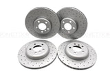 FOR BMW 520d 525d F07 F10 F11 M SPORT DRILLED FRONT REAR BRAKE DISCS 348mm 345mm