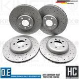 FOR BMW 520d M SPORT F11 FRONT REAR DRILLED BRAKE DISCS BREMBO PADS SENSORS