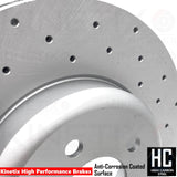 FOR BMW 530i 535i F07 F10 F11 M SPORT DRILLED FRONT REAR BRAKE DISCS 348mm 345mm