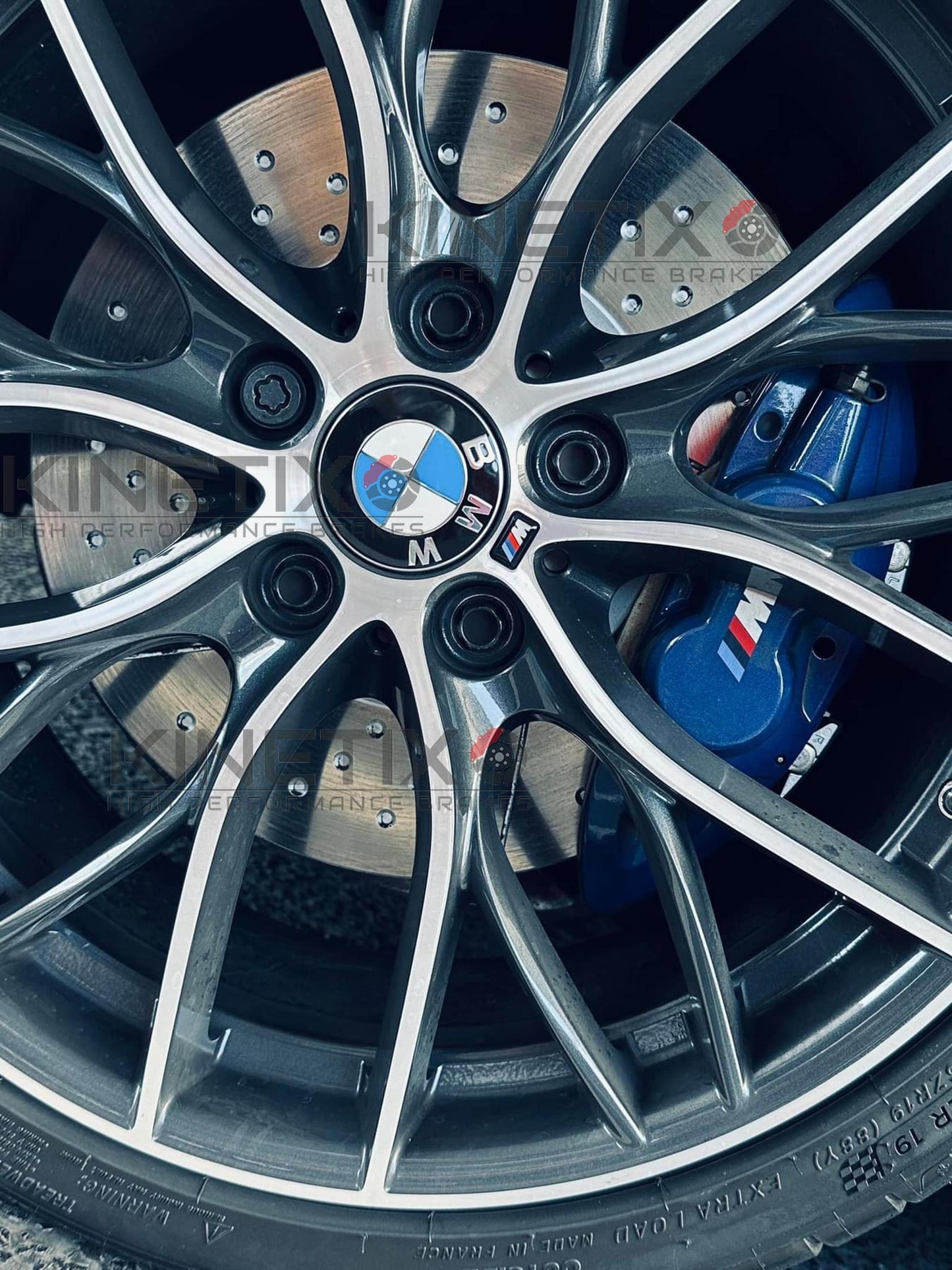 FOR BMW 440i M SPORT M PERFORMANCE FRONT DIMPLED GROOVED BRAKE DISCS PAIR 370mm