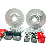 FOR BMW 320i GT F34 M SPORT FRONT REAR DIMPLED GROOVED BRAKE DISCS MINTEX PADS