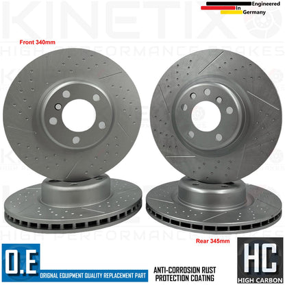 FOR BMW F20 M135i FRONT REAR BRAKE DISCS TEXTAR PADS WEAR SENSORS 340mm 345mm