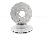 FOR BMW 320d E90 E91 M SPORT FRONT CROSS DRILLED BRAKE DISCS PAIR 312mm COATED