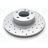 FOR BMW 320d E90 E91 M SPORT FRONT CROSS DRILLED BRAKE DISCS PAIR 312mm COATED