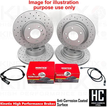 FOR BMW 228i 230i F22 F23 M SPORT DRILLED FRONT REAR BRAKE DISCS MINTEX PADS