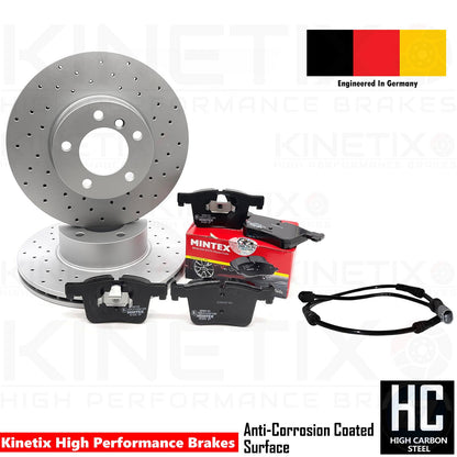 FOR BMW 428i Gran Coupe F36 M SPORT DRILLED FRONT BRAKE DISCS MINTEX PADS 312mm