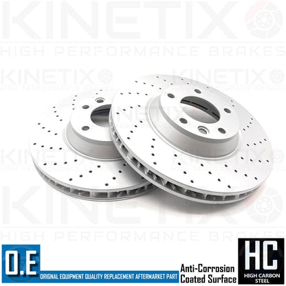 FOR VW TOUAREG 4.2 V8 FSI 06-10 DRILLED FRONT REAR BRAKE DISCS PADS WEAR SENSORS