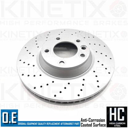 FOR Q7 CAYENNE TOUAREG FRONT REAR CROSS DRILLED PERFORMANCE BRAKE DISCS CERAMIC RACING PADS & WEAR WIRE SENSOR LEADS 350mm 330mm