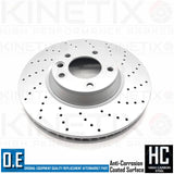 FOR PORSCHE CAYENNE 3.0 Diesel 10-22 DRILLED FRONT BRAKE DISCS PAIR 350mm