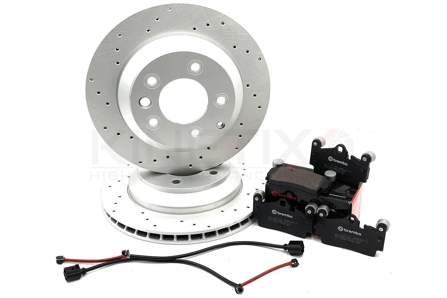 FOR VW TOUAREG 3.0 TDI 2004 - 2018 DRILLED REAR BRAKE DISCS BREMBO PADS 330mm