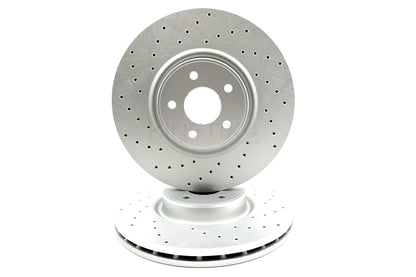 FOR FORD FOCUS RS RS500 MK2 CROSS DRILLED PERFORMANCE FRONT BRAKE DISCS 336mm