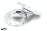 FOR FORD FOCUS 2.5 RS RS500 MK2 DRILLED REAR BRAKE DISCS BREMBO PADS 302mm