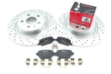 FOR FORD FOCUS 2.5 RS RS500 MK2 DRILLED REAR BRAKE DISCS BREMBO PADS 302mm