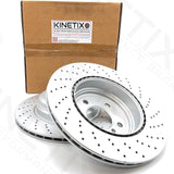 FOR BMW 3/4 SERIES F30 F31 F32 F33 F33 F36 DRILLED REAR BRAKE DISCS PAIR 330mm