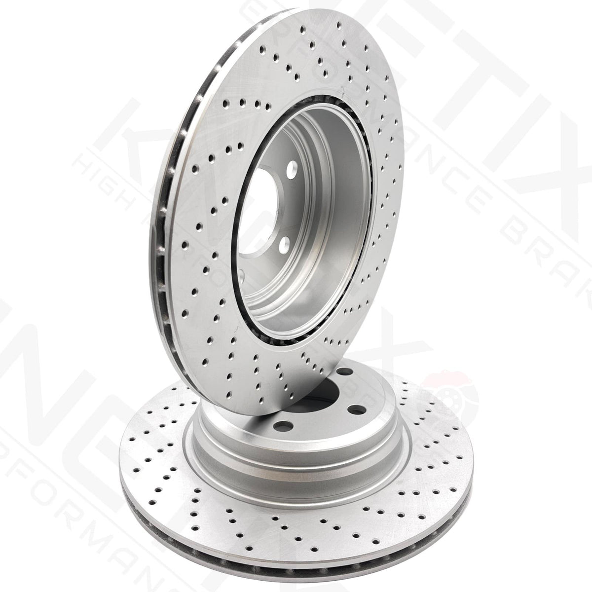 FOR BMW 335d F30 F31 M SPORT COATED CROSS DRILLED REAR BRAKE DISCS PAIR 330mm