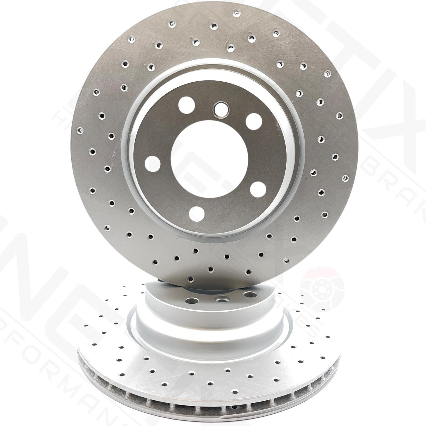 FOR BMW 1 3 SERIES 330mm FRONT CROSS DRILLED PERFORMANCE BRAKE DISCS PAIR COATED
