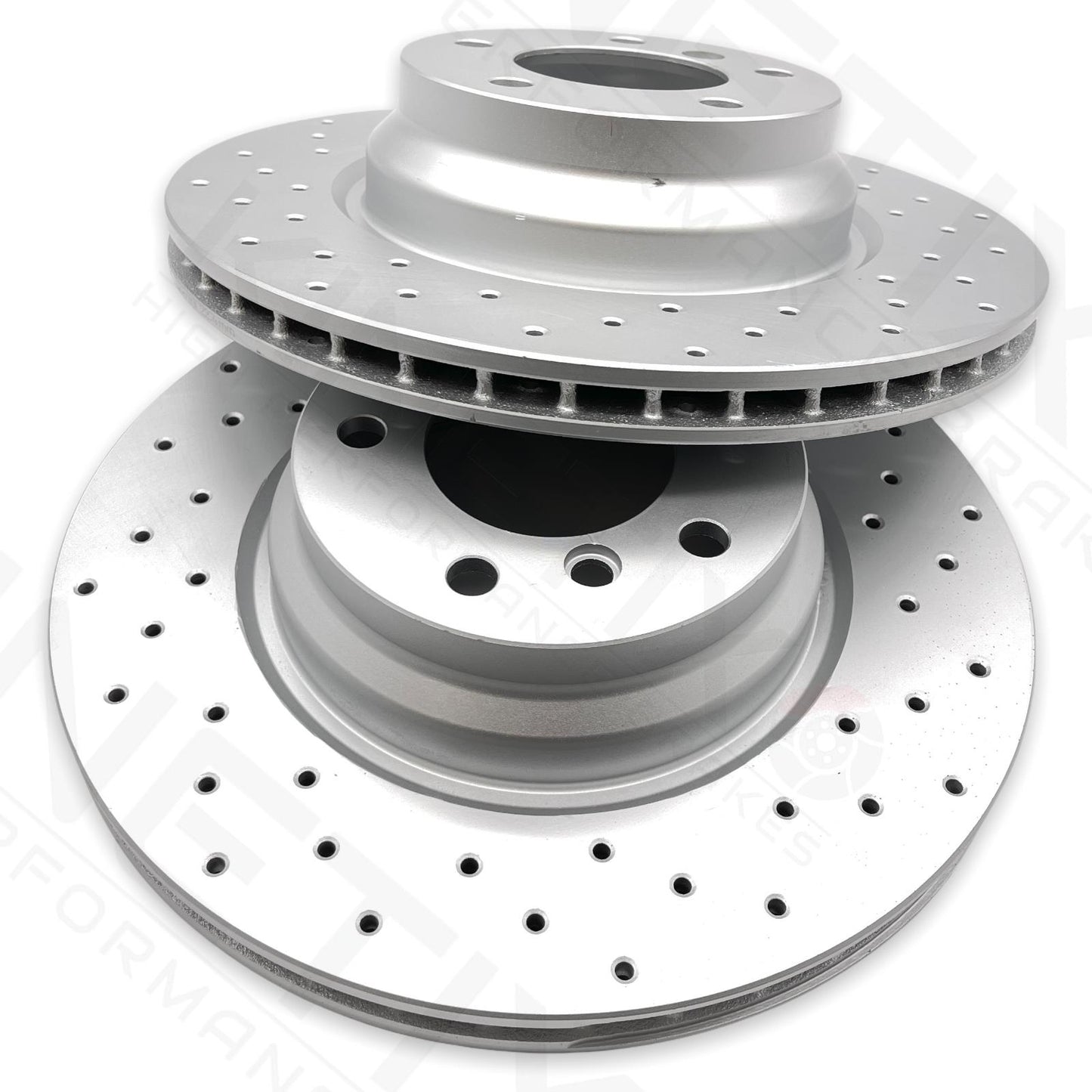 FOR BMW 325d M SPORT E90 E91 E92 E93 FRONT CROSS DRILLED BRAKE DISCS PAIR 330mm