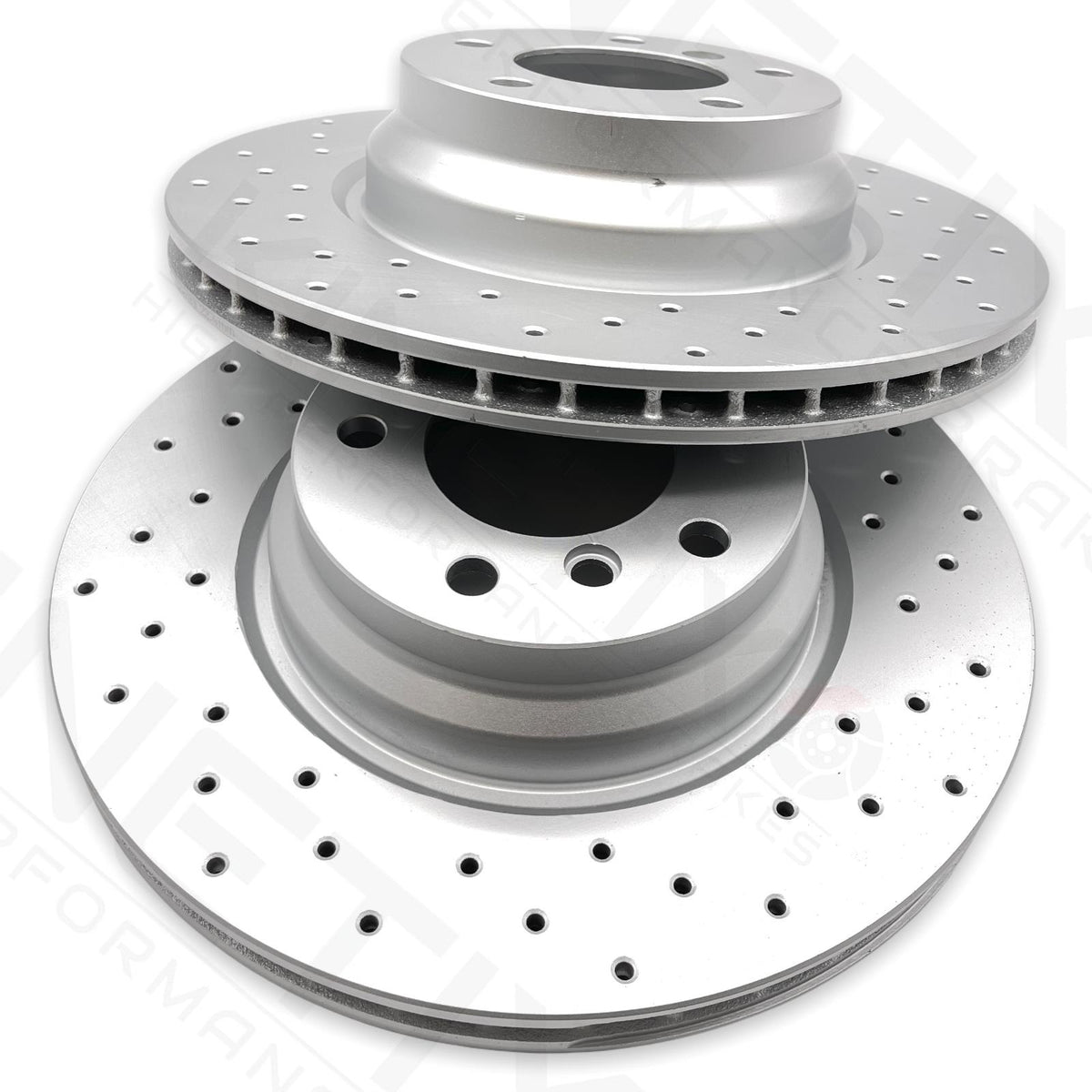 FOR BMW 1 SERIES 123d M SPORT FRONT DRILLED BRAKE DISCS BREMBO PADS SENSOR 330mm