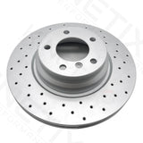 FOR BMW 3 SERIES 325i M SPORT FRONT DRILLED BRAKE DISCS BREMBO PADS WIRE 330mm