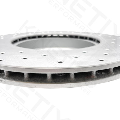 FOR BMW 325d M SPORT E90 E91 E92 E93 FRONT CROSS DRILLED BRAKE DISCS PAIR 330mm