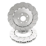 FOR AUDI RSQ3 RS Q3 (2013-2018) CROSS DRILLED WAVEY FRONT BRAKE DISCS PADS 365mm
